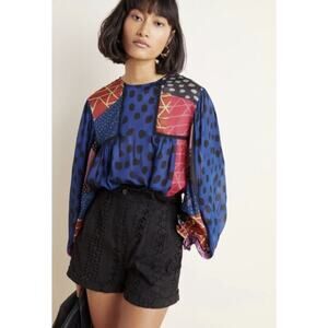BI^nk London x Anthropologie Miranda Peasant Blouse